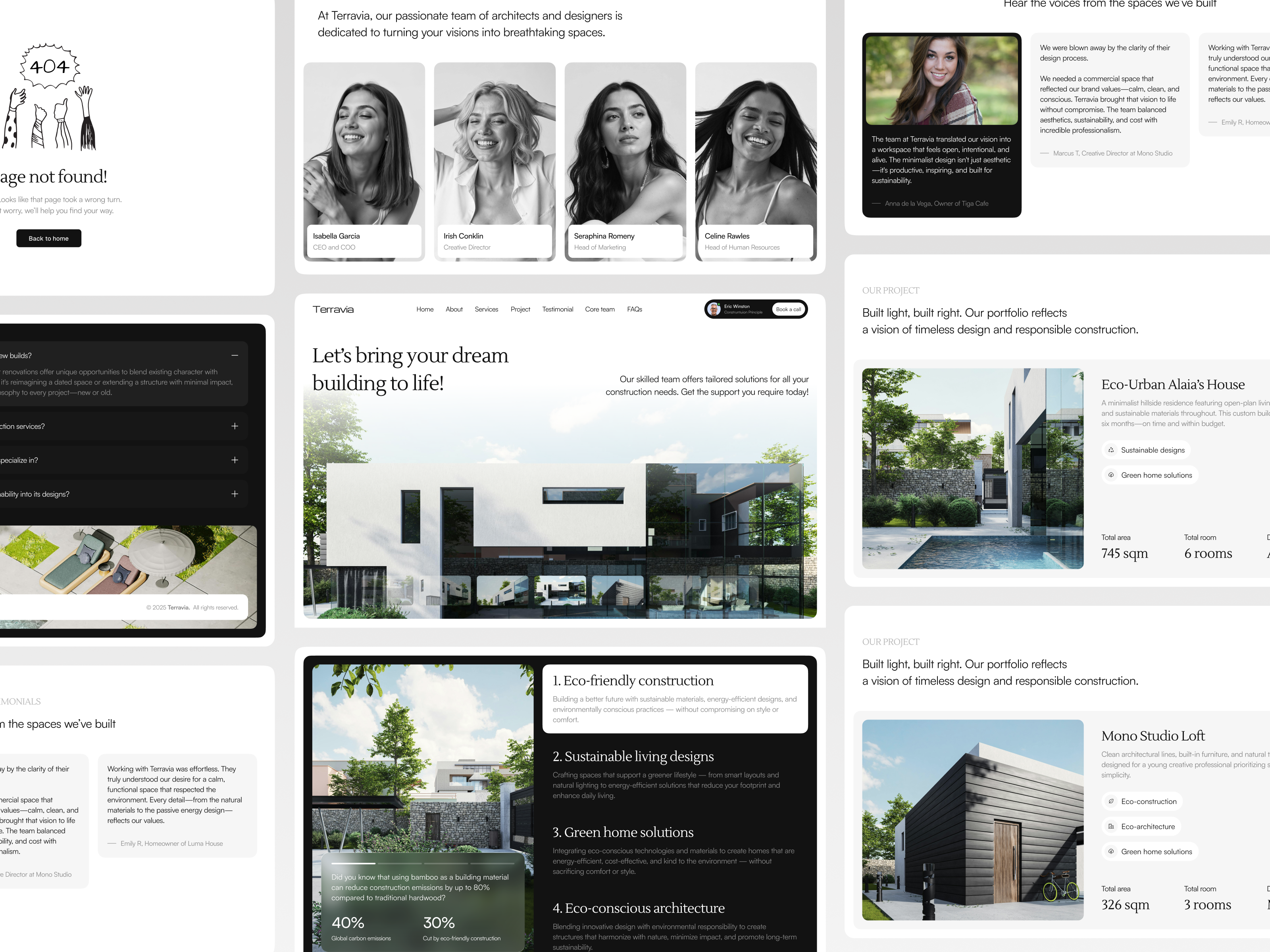 Terravia - Arsitect Agency Landing Page architect architectural architectural studio architecture business company corporate creative creative agency exterior modern property real estate real estate agency web design website