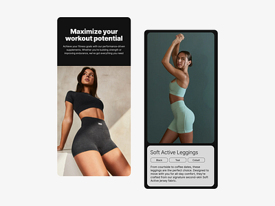 Fitness Clothing Mobile Concept design designers fitness fitness model graphic design interaction interface mobile mobile design mobile screen mobile website model photography ui user experience ux web web design