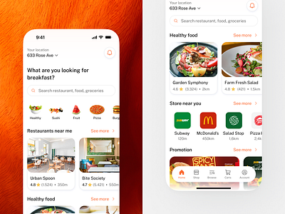 ✨ WellBite — Minimalist Food Ordering App app app design clean food order gofood minimalist uber ui uiux