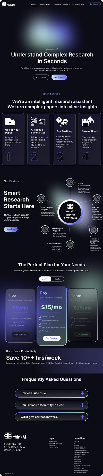 ThinkAI Tech Website Design developer figma graphic design ui web