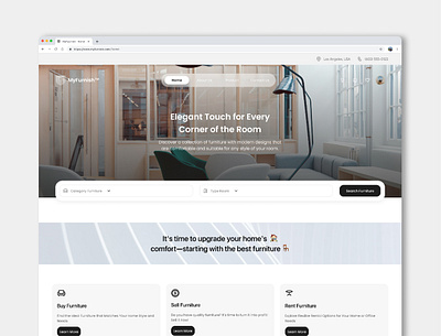 MyFurnish - Website Furniture e commerce e commerce landing page figma landing page landing page design ui ui design ui designer uiux uiux design uiux designer ux ux design ux designer web design web designer