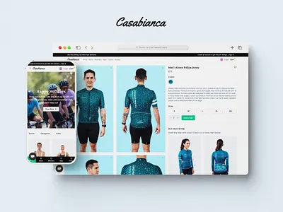 Casabianca Cycling - Shop casabianca cycling design devices graphic design logo mockup ux website