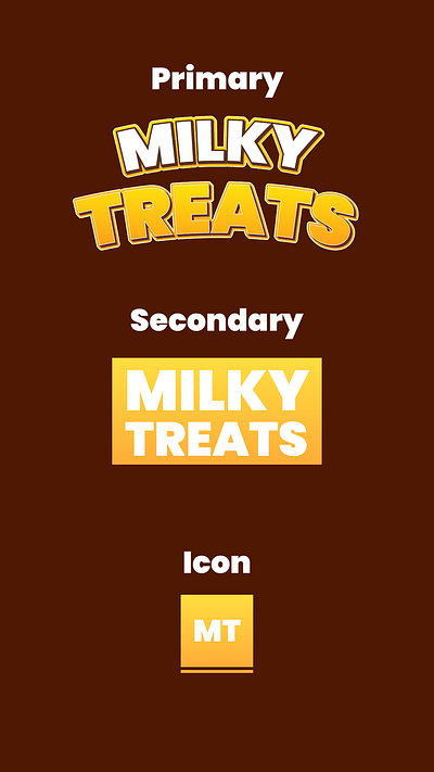 Milky Treats Wordmark Logo graphic design logo