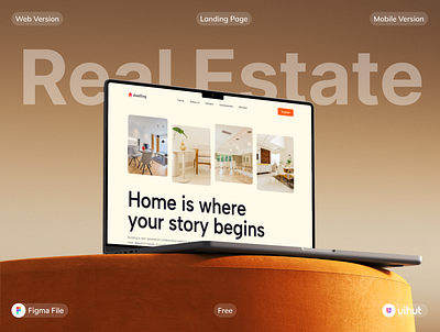 Real Estate Landing Page figma figma design landing landing page real estate ui ui design uihut website design