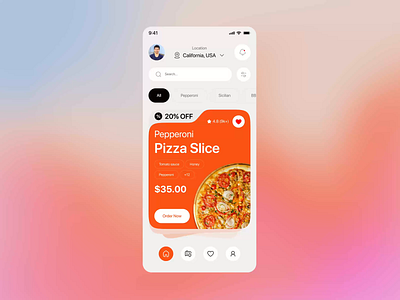 Peppino Pizza Concept - Ui Animation animation app ui crypto exchange pizza app ui animaiton ui design web application