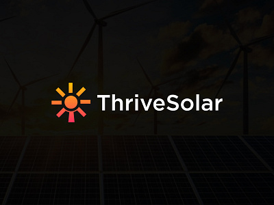 ThriveSolar logo design | Solar Energy Company | Brand Identity brand identity branding eco friendly green energy logo letter t logo logo designer logo identity renewable energy solar branding solar energy solar innovation solar logo solar panel solar powar solar tech solar technology sun logo