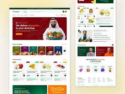 Ecommerce Grocery Shopping Website Landing Page animation delivery e commerce ecommerce ui ecommerce website focotik grocery grocery application grocery delivery grocery landing page grocery website landing page landing page design motion graphics online shop online shopping shop shopping shopping experience website