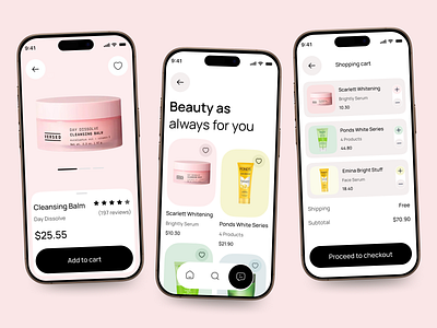 Beauty Make Up AI Mobile App Design beauty ai beauty app beauty care beauty mobile app beauty product beauty store app beautymadeeasy cosmetic cosmetics app cosmetology product app creme facial luxury app design make up mobile app online shop organic skincare products shopping app skin care app