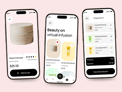 Beauty Make Up AI Mobile App Design beauty ai beauty app beauty care beauty mobile app beauty product beauty store app beautymadeeasy cosmetic cosmetics app cosmetology product app creme facial luxury app design make up mobile app online shop organic skincare products shopping app skin care app