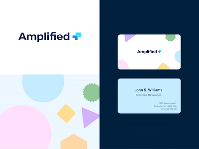 Amplified Marketing - Logos amplified branding cards design flat graphic design logo marketing vector