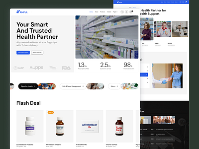 Ampul - Medical Website Template agency website business website health e commerce platforms medical website template online medical stores online pharmacy pharmacy and medical stores templates webflow template webflow templates