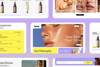 Skincare Landing Page beauty branding cosmetic design figma girl graphic design landing page marketing marketplace modern product product design skincare ui ui design ui ux web design website