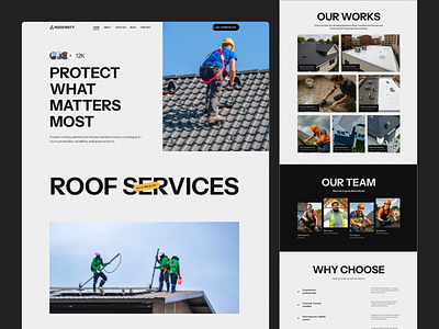 Roofinity - Home Services Website Template agencies agency website business website handymen home conostraction home services website home services website template plumbing property management roof installation roof repair templates webflow template webflow templates