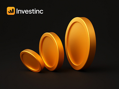 Investinc Logo for Sale 3d logo abstract logo bank brand identity branding coin logo crypto design dynamic finance fintech icon investment logo logotype modern logo monogram trading wallet