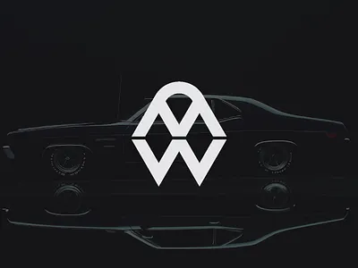 A+W Mark Logo automobile logo aw mark logo carlogo logo mark logo type minimalist logo modern logo monogram logo new logo