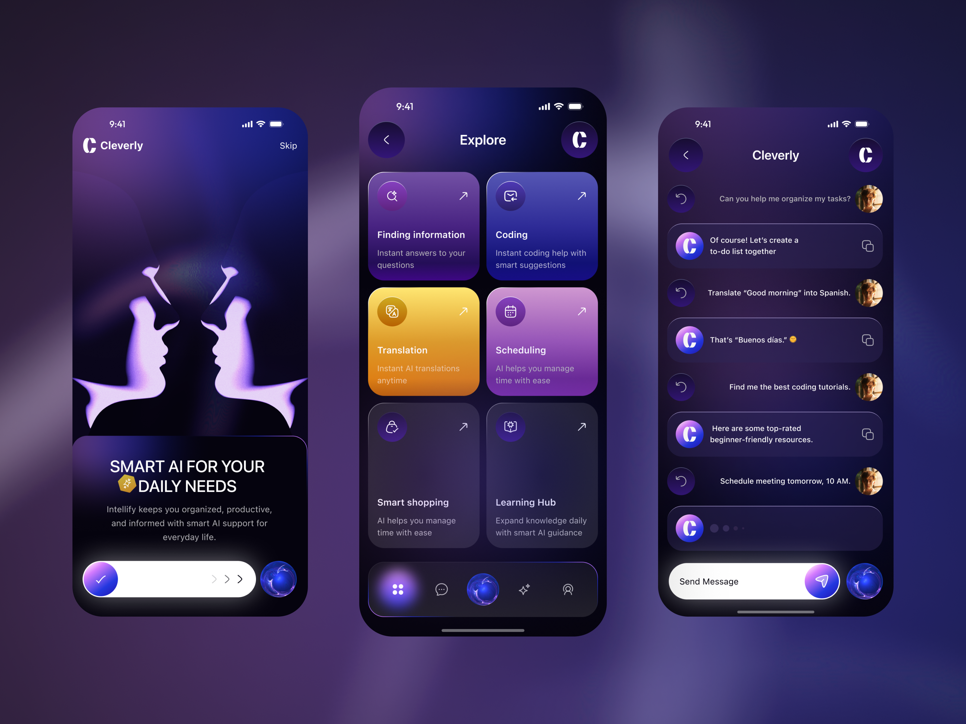 Example of Mobile App Design UI UX