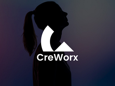 CreWorx Brand Identity, Logo design, abstract tech logo design abstract logo ai logo app icon logo app icon mark symbol monogram artificial intelligence branding creative logo geometric logo design modern modern log monogram logo smart logo software logo spark spark logo symbol textbase logo web3 logo