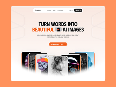 AI Image Generator Landing Page ai ai design ai image generation ai image generator ai integration ai landing page design ai platform ai powered platform ai smart solution artificial intelligence b2b image generator landing page product design saas text to image ui user interface ux web desgin