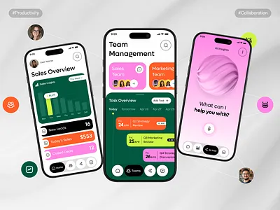 LeadMind – AI: Powered Sales & Team Hub ai ai apps ai assistance ai insights ai technology analytics app b2b business design lead management management mobile application sales smart sales team management ui ui design ux ux design