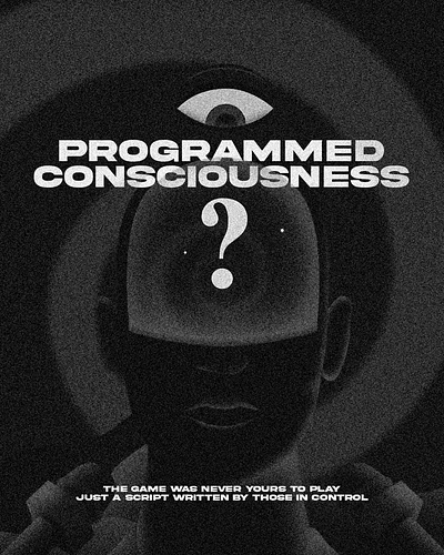 Programmed Conscuiousness black creative design gradient grain graphic design instagram madhav madhavmadupu madupu noise photoshop post premium