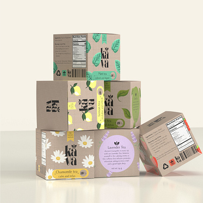 Kava Tea | Branding & Packaging Design beverage branding beverage packaging brand identity branding contemporary design eco friendly packaging ethical design food packaging graphic design herbal tea illustration logo organic branding packaging design sustainable packaging tea packaging