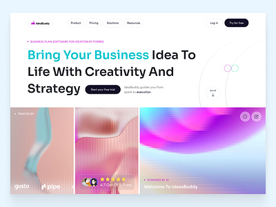 AI Business Ideation Landing Page ai ai assistance ai business ai saas artificial intelligence b2b landing page business ideation business tool landing page saas landing page saas tool uiux web design