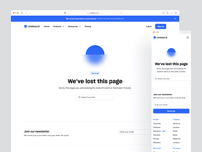 404 page — Untitled UI 404 404 page 504 504 page clean ui minimal missing page page not found support page ui design utility page web design webflow