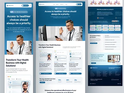 WeGetDoc - Saas Landing Pages for Health Care Industry clean clinic design doctor framer hospital landing pages ui uidesign uiux web web design