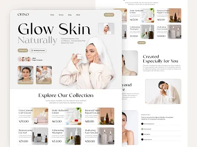 Skincare Website Design antdesk beauty product beauty web beauty website design cosmetics website ecommerce website efatuix figma design landing page landing page website landingpage website product design product landing page products skin care ui design web design website design women skin women skincare