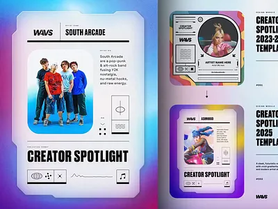 WAVS – Creator Spotlight ashnikko charli xcx colorful creator customizable customization gradient kim petras loop mick gordon motion design music nine inch nails organic plaque psychedelia sampling template the dare wavs