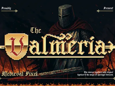 Valmeria 8bit font blackletter font blackletter pixel font custom font display font fantasy font font free font game font gothic font medieval font medieval pixel font pixel art font pixel display font pixel font pixel gothic font retro font retro pixel font rpg font typography