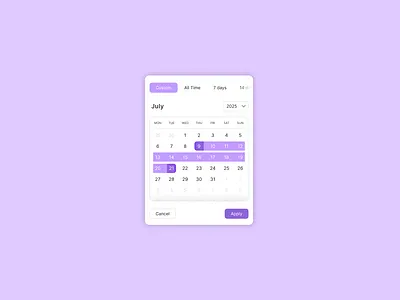 Calendar Date Selector View animation calendar ui