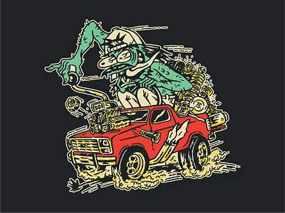 MR. GARBAGE bogeyman bronco character classic design dirt garbage goods graphic design graphic tee illustration junk letters motorcycle rat fink shirt t shirt