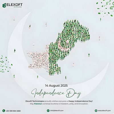 Independence Day 2025 – Elexoft Tribute branding graphic design logo ui