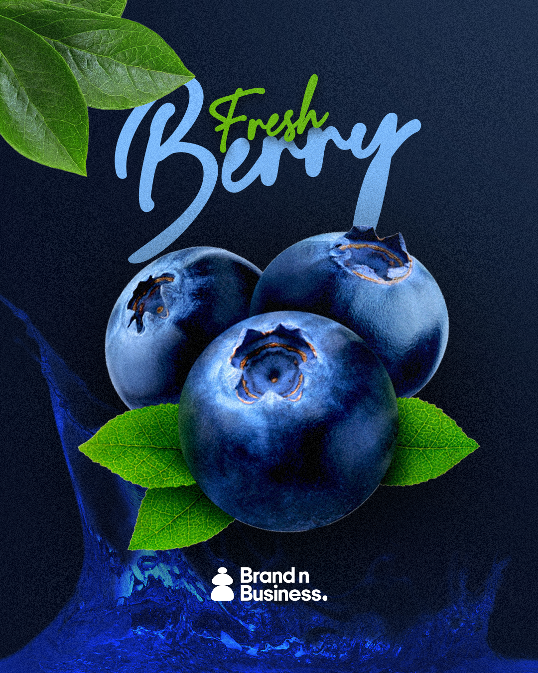 Fresh Berry Marketing Post Design 3d animation berry blue branding fresh graphic design instagram juicy logo marketing motion graphics post poster