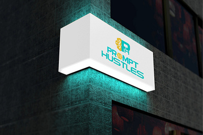 Prompt Hustlers Logo Branding ai branding dribble elegent graphic design hire identity inspiration latest logo mockup modern screen today trend unique work