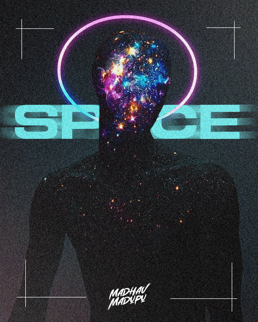 Space Graphic Design Photoshop adobe branding clean design gradient grainy graphic design madhav madhav maddupu madhavmadupu madupu modern noise photoshop space