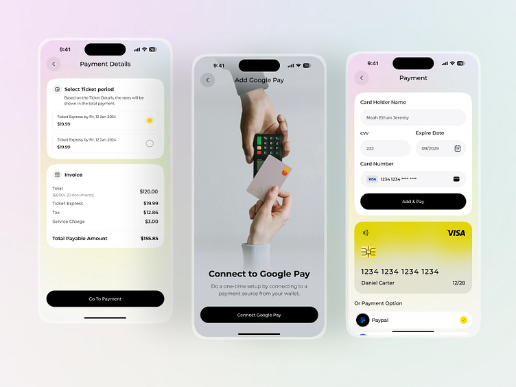 Payment Method - Ride Sharing Mobile App by Sadekur Rahman Siam on Dribbble
