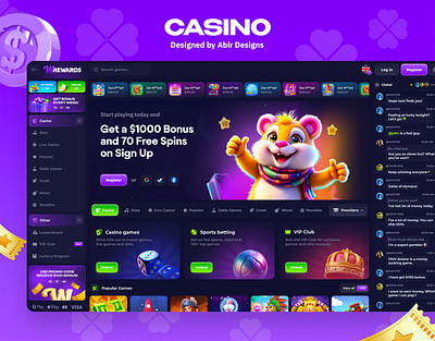 WRewards - Casino & Betting betting betting website casino casino design casino game casino interface casino template casino ui casino website gambling poker slots ui