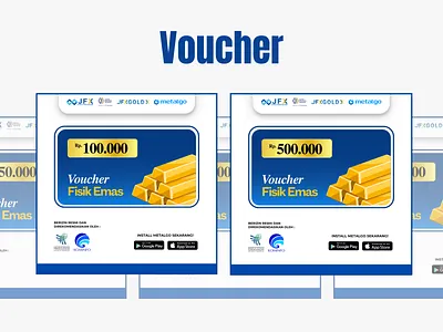 Voucher Emas & Template design graphic design marketplace template thumbnail voucher