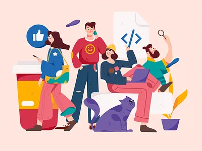 New vector flat charter for XN- illustration avatar