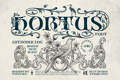 Hortus Typeface design font fonts letteing typeface