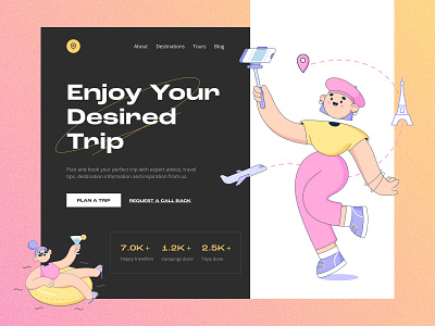 Travel Agency Website agency concept illustration travel traveling trip ui uiux ux vacation web design webdesign