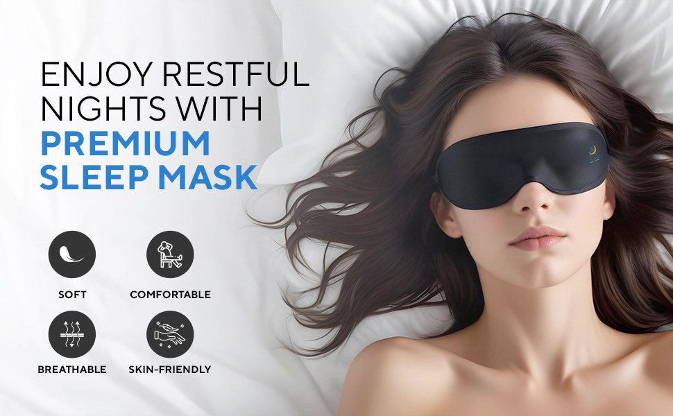 Premium Sleep Mask – A+ Content Design for Ecommerce a content design amazon a content creative direction digital marketing design ecommerce design lifestyle design premium product showcase product branding uiux for ecommerce visual storytelling