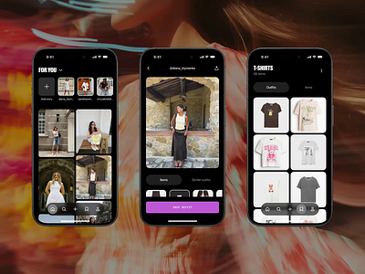 Chiqi – Outfit Discovery App animation app design design fashion ios mobile app modern outfit style ui ux