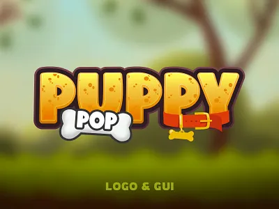 Puppy Pop Cute Cartoon Game UI game art game design game ui ui uiux