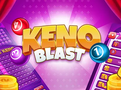 Keno Blast Colorful Bingo Game UI/UX Design bingo game casino games game art game design game logo game ui ui