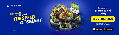 Smart Wi-Fi billboard Advertisement advertising billboard branding campaign design fifa graphic design illustration marketing wifi