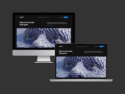 Desktop Mockup - Dark Mode ai ai features auto layout bento bento box dark mode desktop desktop mockup features features section hero hero section landing page laptop mockup responsive saas ui ui kit ux