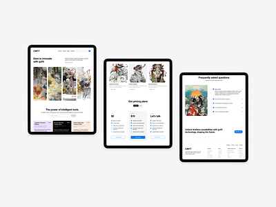 Tablet Mockup - Light Mode ai ai features auto layout bento bento box features hero section landing page landscape tablet light mode mockup portrait tablet pricing section responsive responsive tablet saas tablet mockup ui ui kit ux